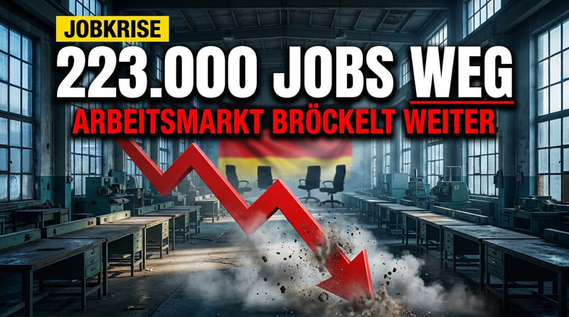 223.000 Arbeitsplätze weniger: Deutschlands Arbeitsmarkt bröckelt Monat für Monat weiter