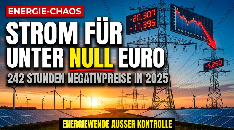 242 Stunden Strom für unter null Euro: Wie Deutschland seine eigene Energiewende gegen die Wand fährt