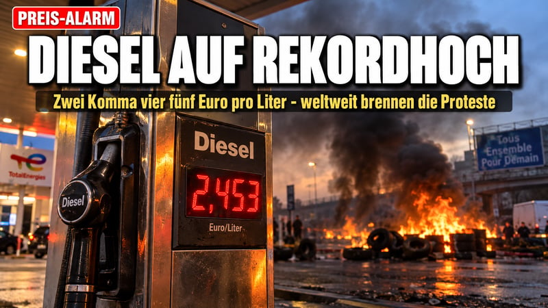 2,45 Euro für Diesel: Jetzt brennen weltweit die Reifen
