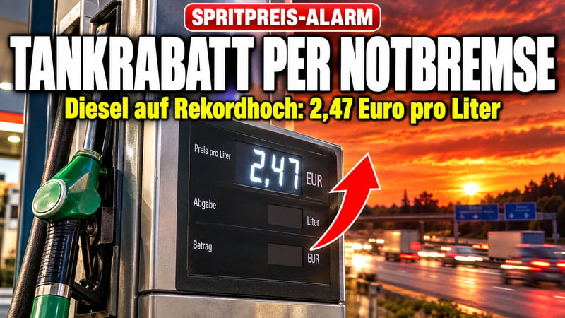 2,47 Euro für Diesel: Merz-Koalition beschließt Tankrabatt per Notbremse