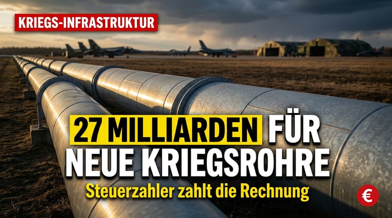 27 Milliarden für Kerosin-Leitungen: Die NATO baut wieder Kriegsinfrastruktur – und der Steuerzahler zahlt die Rechnung