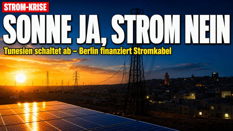 3.000 Sonnenstunden, kein Strom: Tunesien rationiert – Berlin zahlt mit