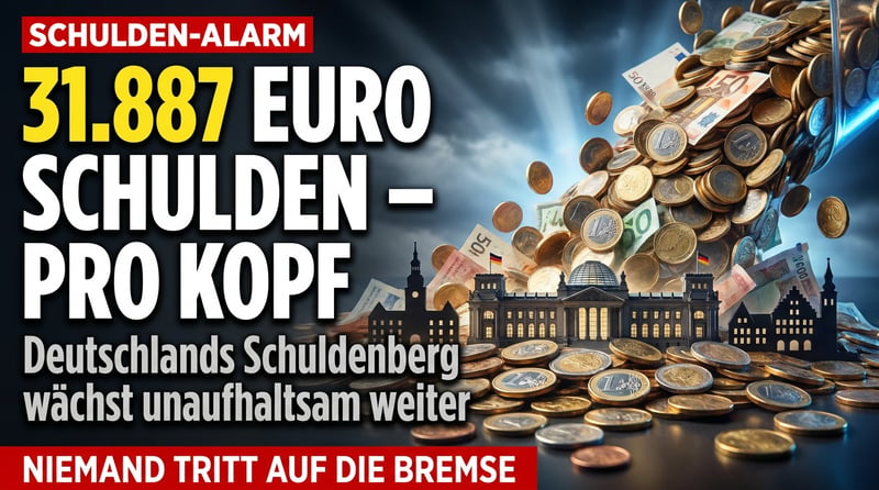 31.887 Euro pro Kopf: Deutschlands Schuldenlawine rollt – und niemand tritt auf die Bremse