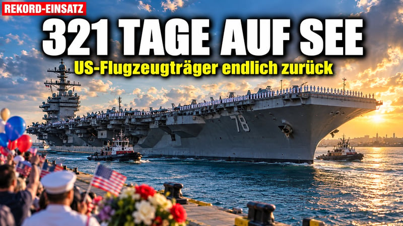 321 Tage auf See: US-Flugzeugträger kehrt endlich zurück!