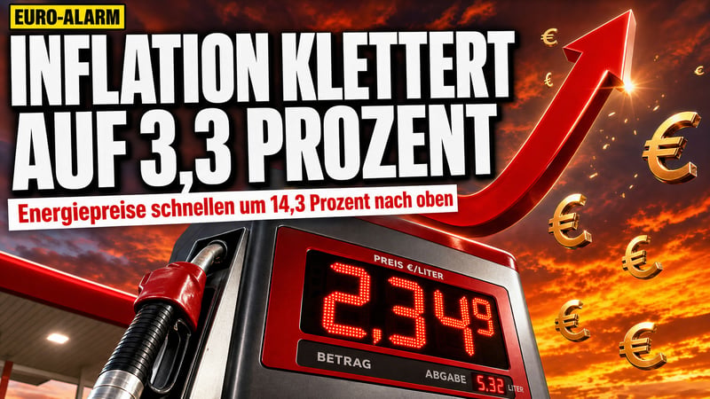 3,3 Prozent! Energiepreis-Schock treibt Euro-Inflation nach oben