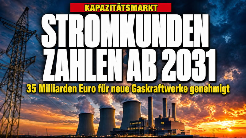 35 Milliarden für Gaskraftwerke: Stromkunden zahlen ab 2031