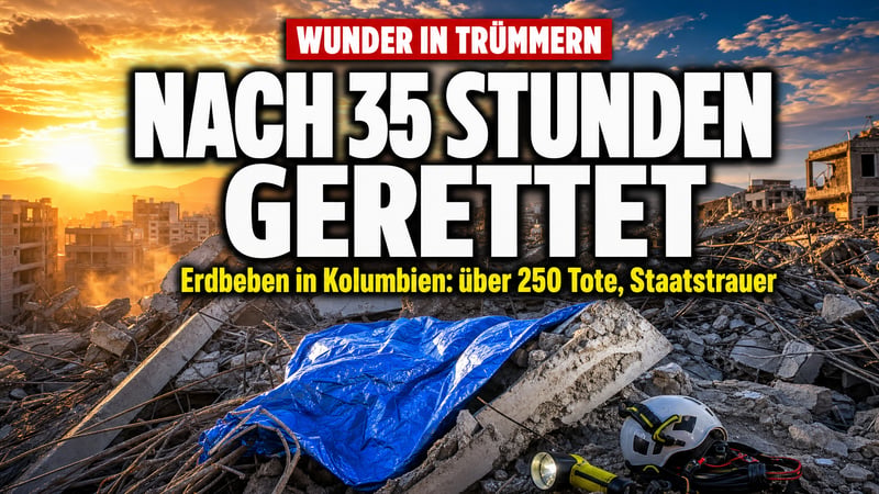 35 Stunden unter Beton: Frau lebend geborgen – Kolumbien trauert