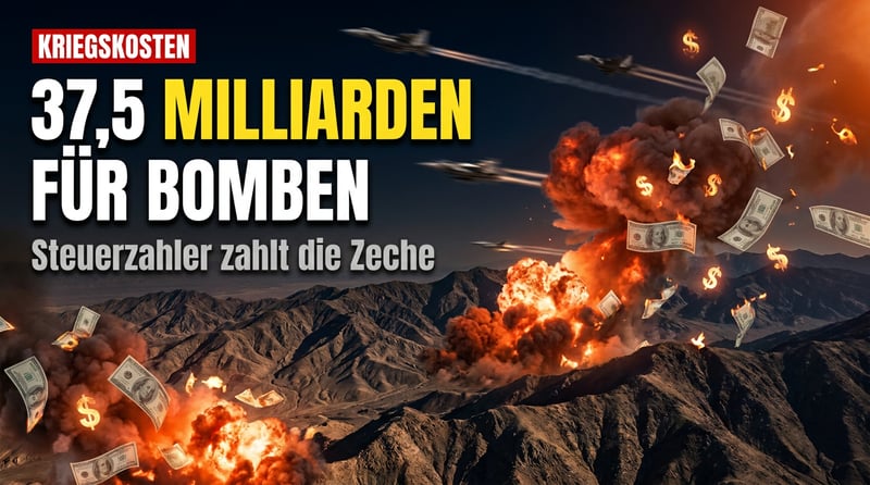 37,5 Milliarden Dollar für Bomben auf Berge – und die Zeche zahlt am Ende der europäische Steuerzahler