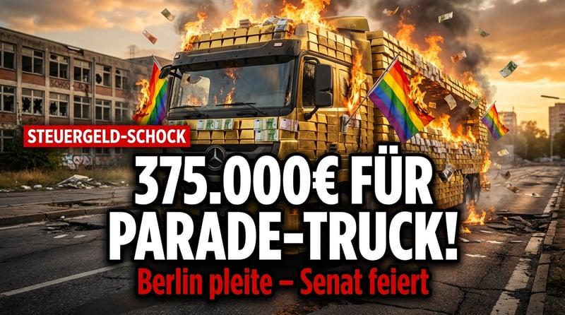 375.000 Euro für einen Truck: Wie der Berliner Senat Steuergeld auf die Regenbogen-Parade fährt