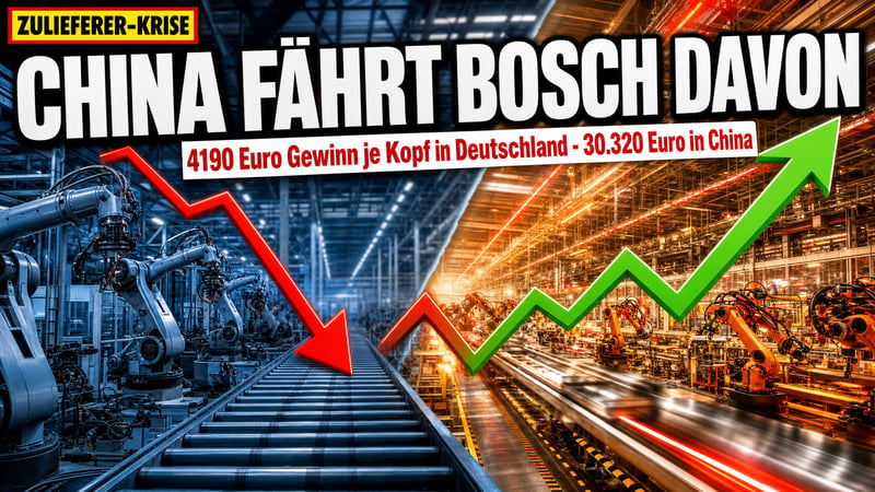 4190 gegen 30.320 Euro: Chinas Zulieferer fahren Bosch davon