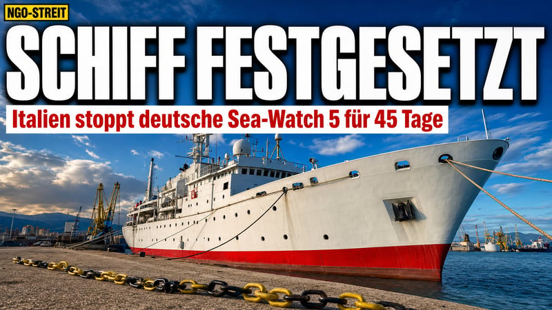 45 Tage Zwangspause: Rom stoppt die deutsche „Sea-Watch 5“