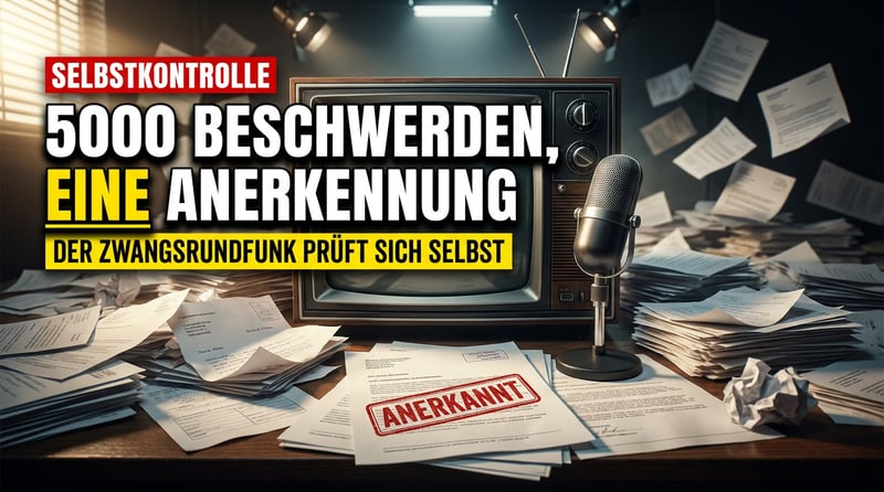 5.000 Beschwerden, eine Anerkennung: Wie sich der Zwangsrundfunk selbst kontrolliert