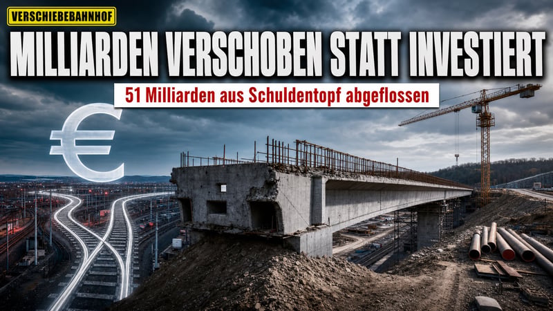 51 Milliarden weg – und wo bleibt die neue Infrastruktur?