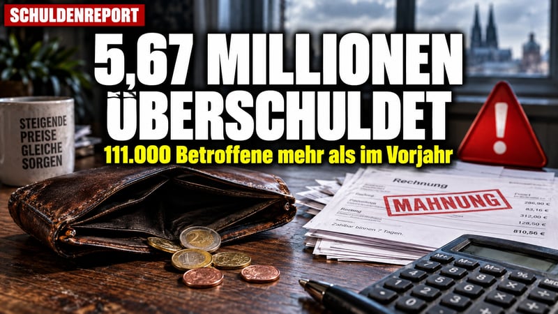 5,67 Millionen in der Schuldenfalle: Die stille Krise der Mitte