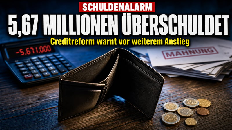 5,67 Millionen in der Schuldenfalle: Jetzt warnt Creditreform erneut