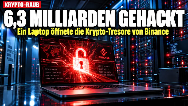 6,3-Milliarden-Coup bei Binance: Ein Laptop öffnet die Krypto-Tresore!