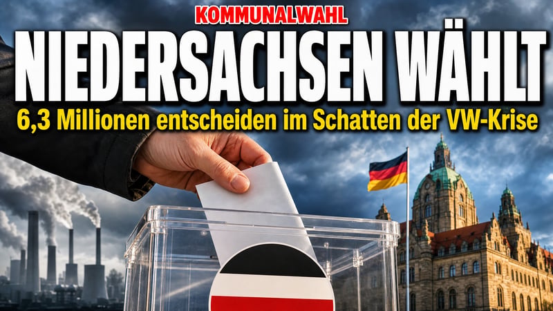 6,3 Millionen wählen: Niedersachsen-Test im Schatten der VW-Krise