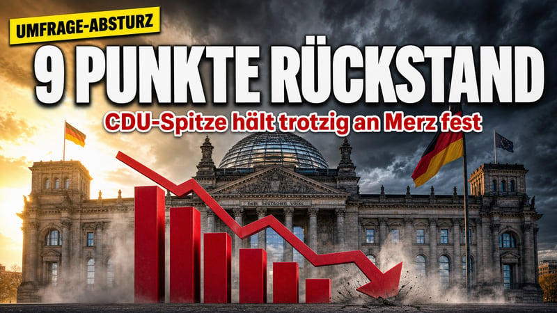 9 Punkte hinter der AfD: CDU-Spitze hält trotzig an Merz fest!