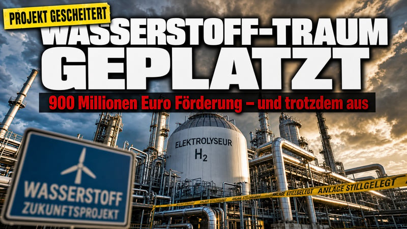 900 Millionen Euro Förderung – und trotzdem aus: Wasserstoff-Traum geplatzt