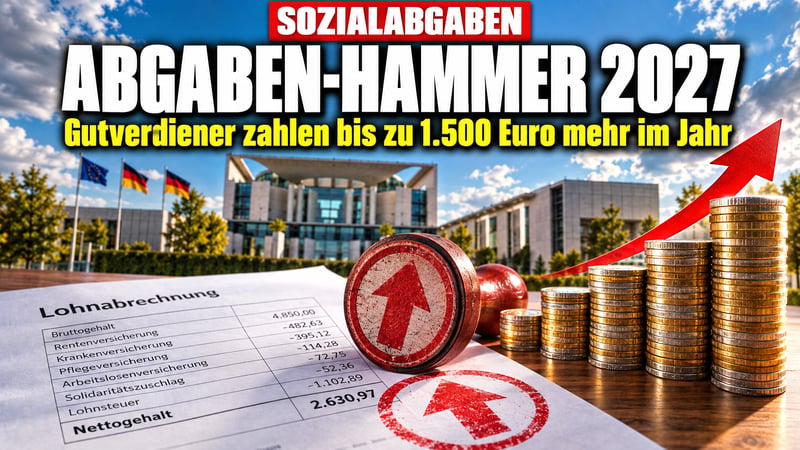 Abgaben-Hammer: Gutverdiener zahlen 2027 bis zu 1.500 Euro mehr!