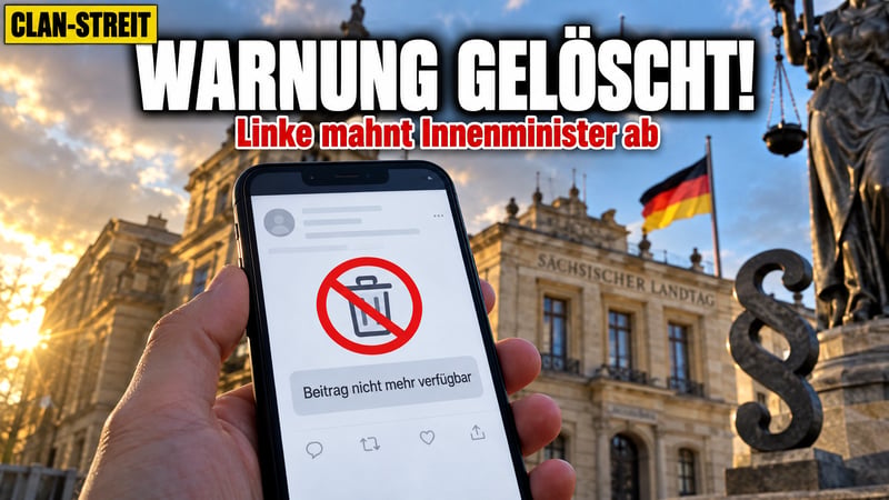 Abmahnung aus Berlin: Sachsens Innenminister löscht Clan-Warnung!