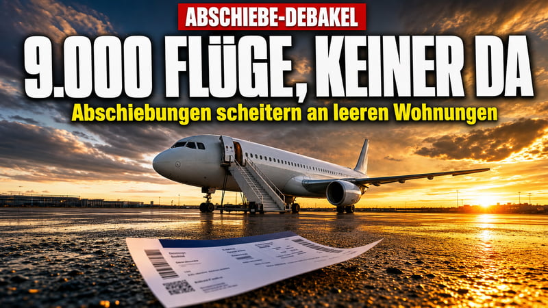 Abschiebe-Debakel: 9.000 Flüge gebucht – und keiner war da
