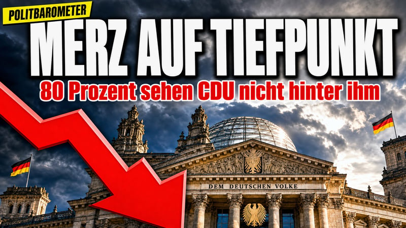 Absturz im Politbarometer: Merz so unbeliebt wie nie zuvor