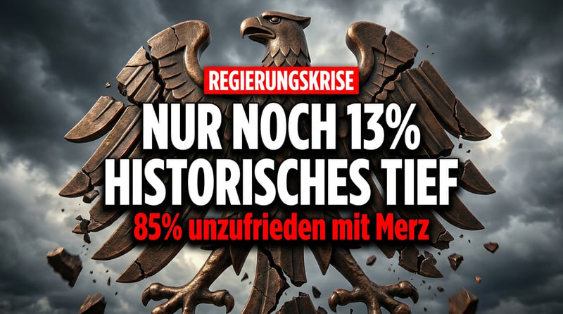 Absturz ohne Boden: Merz-Regierung erreicht historisches Beliebtheits-Tief – nur noch 13 Prozent stehen hinter dem Kanzler