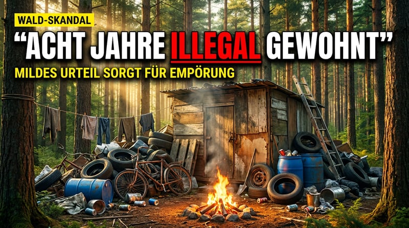 Acht Jahre Waldbewohner, eine halbe Tonne Müll und ein mildes Urteil – wenn Recht zur Farce wird