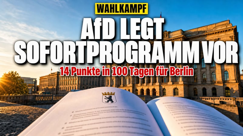 AfD-Sofortprogramm für Berlin: 14 Punkte in 100 Tagen