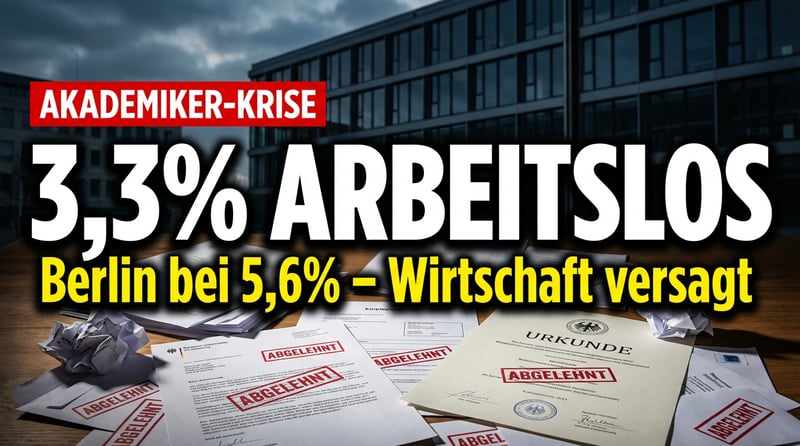 Akademiker-Arbeitslosigkeit klettert unaufhörlich – das Versagen der Wirtschaftspolitik in Zahlen