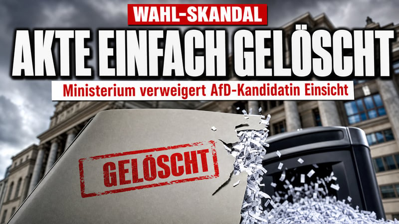 Akte gelöscht: AfD-Kandidatin darf nicht sehen, was gegen sie vorlag