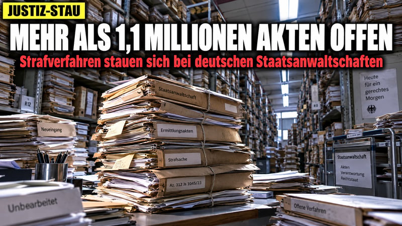 Aktenberg-Rekord: 1,1 Millionen Strafverfahren bleiben liegen