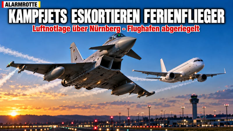Alarm über Franken: Kampfjets eskortieren Ferienflieger nach Nürnberg!
