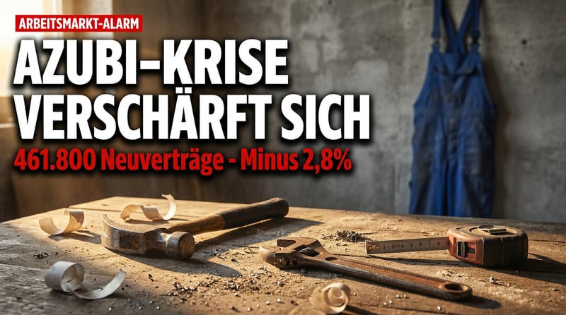 Alarmsignal vom Arbeitsmarkt: Immer weniger junge Deutsche beginnen eine Ausbildung