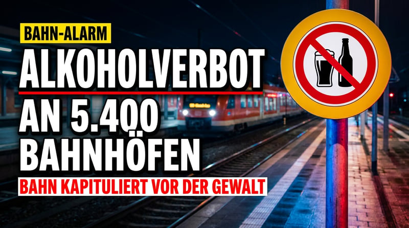 Alkoholverbot an 5.400 Bahnhöfen: Die Deutsche Bahn kapituliert vor der Gewalt, die die Politik erst geschaffen hat