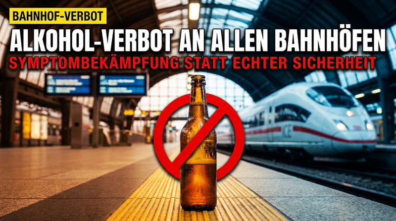 Alkoholverbot an allen Bahnhöfen: Symptombekämpfung statt echter Sicherheitspolitik