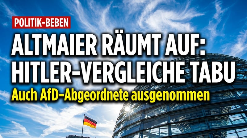 Altmaier zieht klare Linie: Kein gewählter Parlamentarier verdient den Hitler-Vergleich – auch keiner der AfD