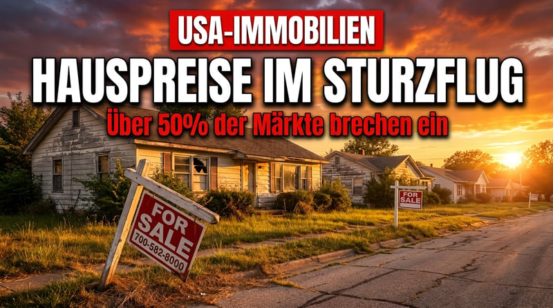 Amerikas Immobilienmarkt bröckelt: Über die Hälfte der Großstädte verzeichnet sinkende Hauspreise