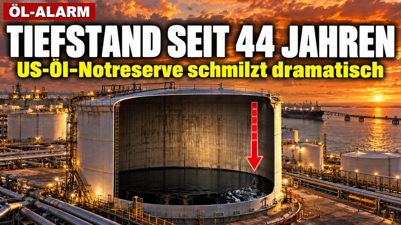 Amerikas Ăl-Notreserve schmilzt: Tiefster Stand seit 44 Jahren!