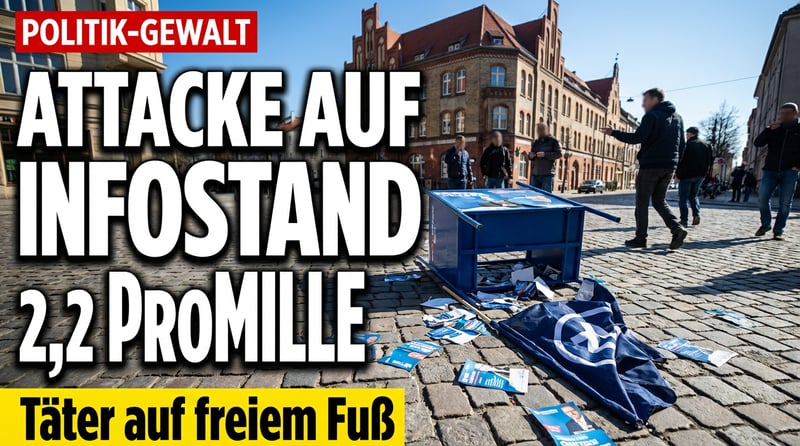 Angriff auf AfD-Infostand in Berlin-Köpenick: Betrunkener attackiert Parteimitarbeiter