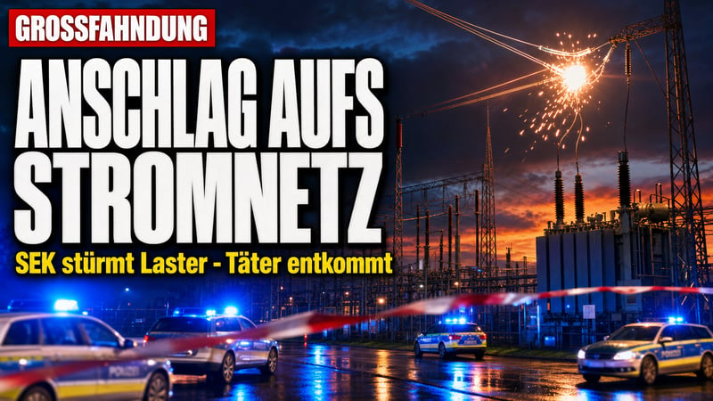 Angriff aufs Stromnetz: SEK stürmt Laster – Verdächtiger entkommt