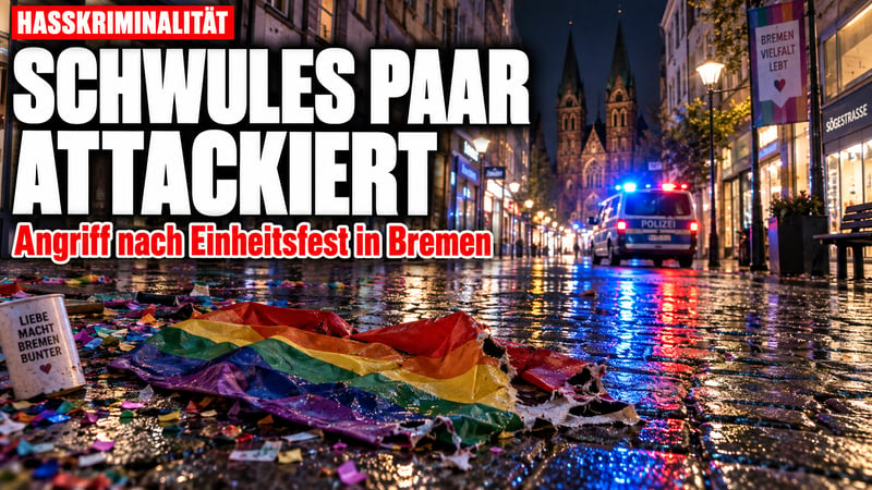 Angriff nach Einheitsfest: Schwules Paar in Bremen verprügelt!