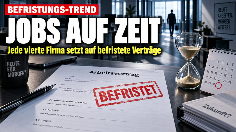Angst vor dem Abschwung: Jede vierte Firma setzt auf Jobs mit Ablaufdatum