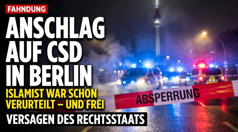 Anschlag auf CSD in Berlin: Ein islamistischer Wiederholungstäter und das Versagen unseres Rechtsstaats