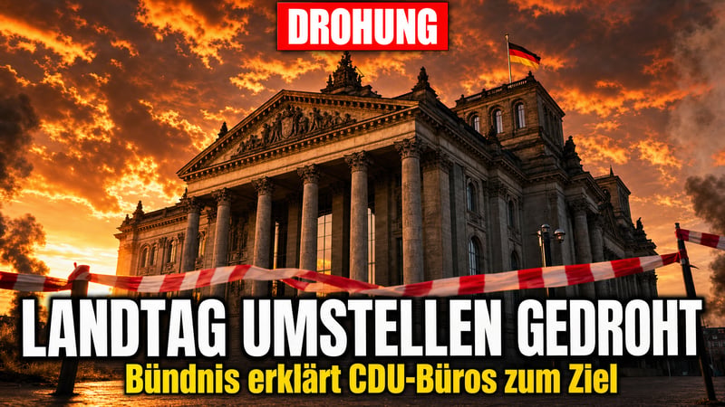 Antifa droht: Landtag umstellen, CDU-Büros als „legitimes Ziel“