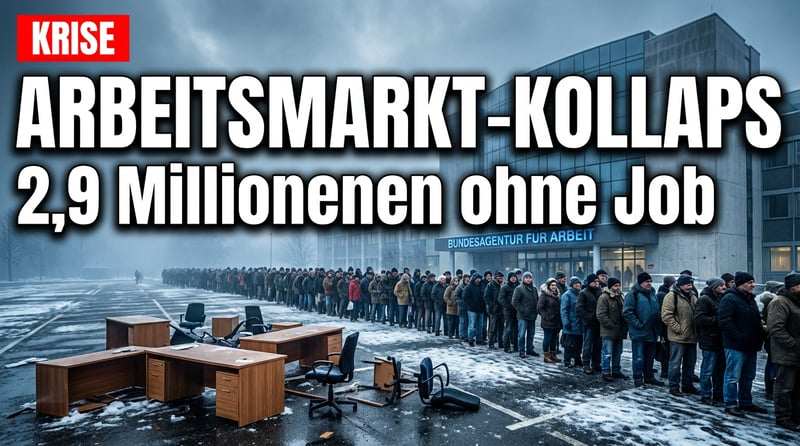 Arbeitsmarkt im freien Fall: Fast drei Millionen Deutsche ohne Job