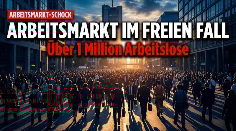 Arbeitsmarkt im freien Fall: Über eine Million Menschen beziehen Arbeitslosengeld