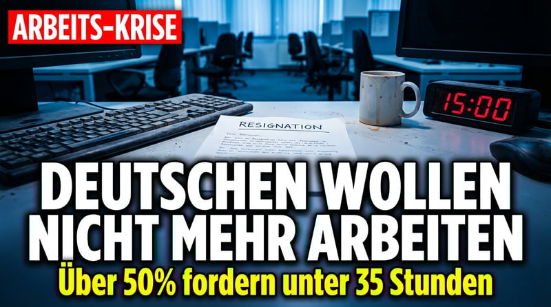 Arbeitsmoral im freien Fall: Mehr als die Hälfte der Deutschen will weniger als 35 Stunden arbeiten