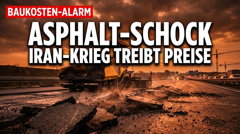 Asphalt-Schock: Iran-Krieg lässt deutsche Straßenbaukosten explodieren